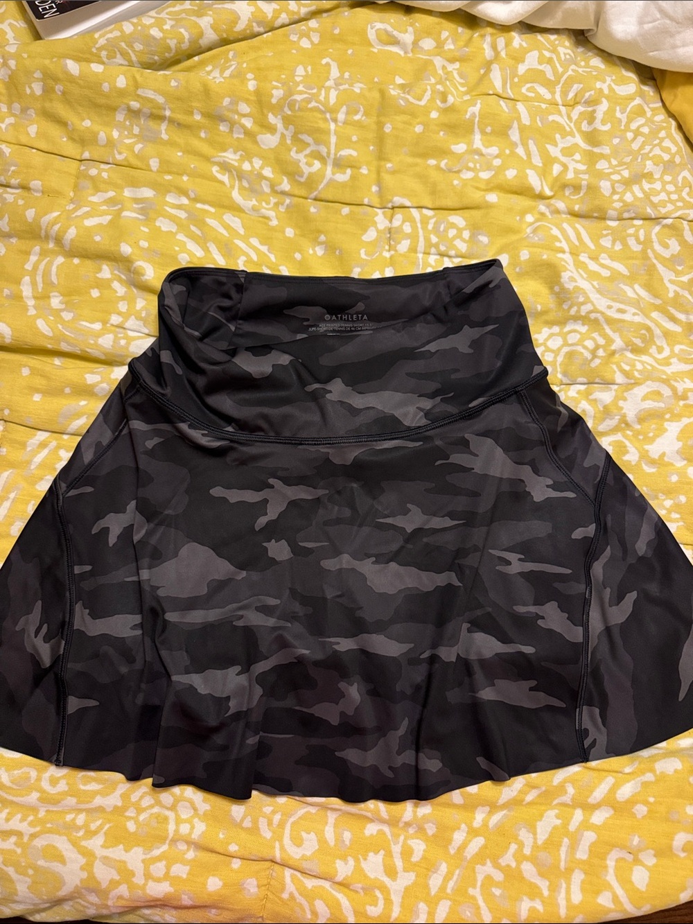 Athleta Black & Gray Camo Athletic Skort